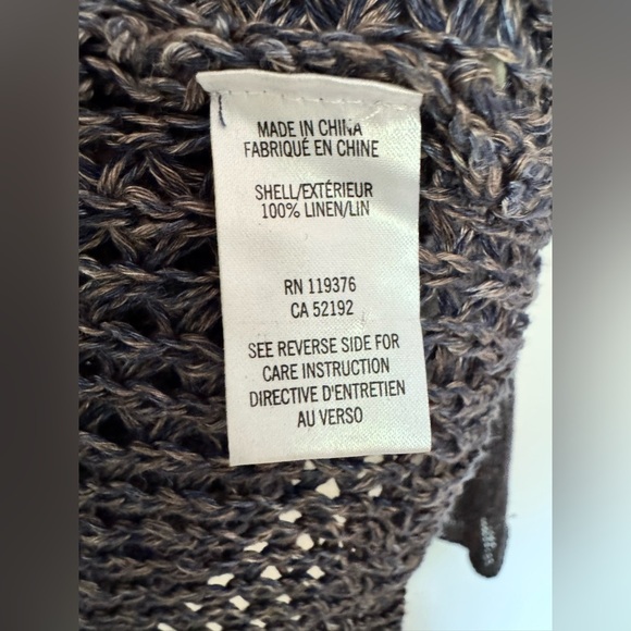 Helmut Lang 100% Linen Mesh Scoop Neck Sweater Blue Size Petite XS EUC - Picture 5 of 9